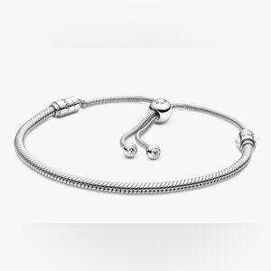Authentic NEW Pandora Snake Chain Slider Bracelet S925ALE CZ